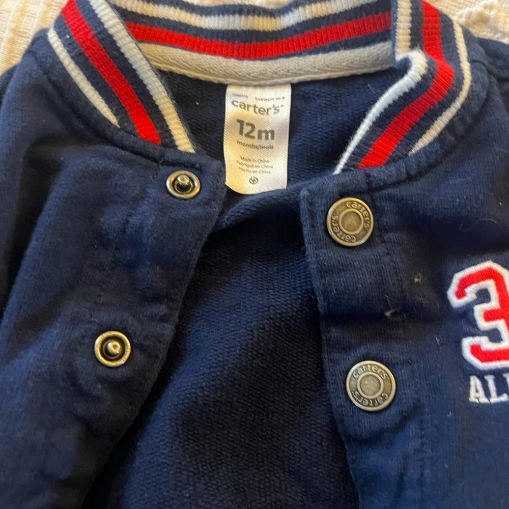 Navy and Gray Baby Jacket‎ Set size 12 months